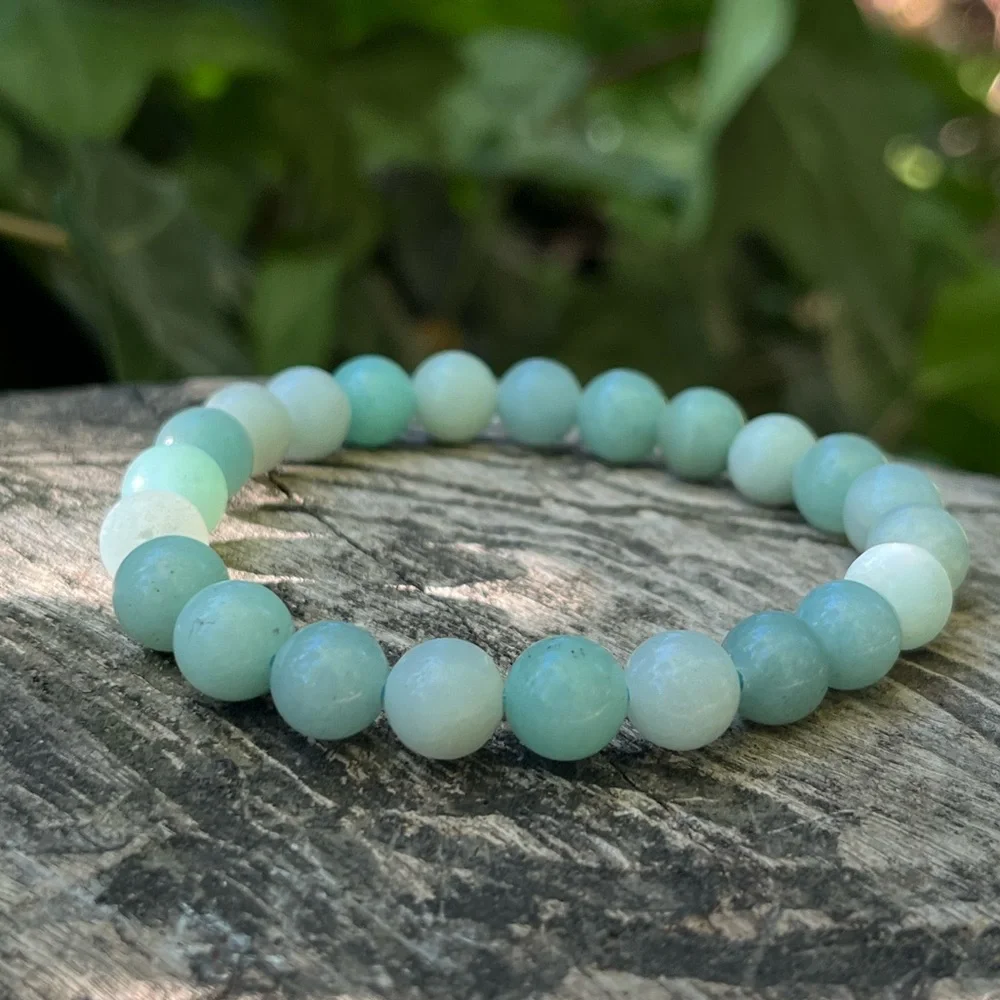 8mm stretchable carribean calcite‎ bracelet